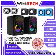 suara speaker pc rgb light Mini USB Audio Speaker MP3 Laptop Speaker PC Speaker