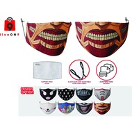 Face Mask Microfiber Washable & Able To Slot PM2.5 Filter For Male/Female/Kids Pelitup Muka Microfib