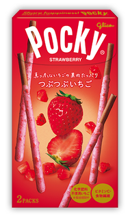 Pocky - 百奇 - 日本 Pocky 脆脆士多啤梨果肉 百力滋 55g (2袋入) (平行進口)