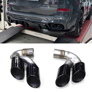 Quad Exhaust Tip For BMW G05 X6 G06 X7 G07 2019 2020 X5M Look Muffler Tip 304 Stainless Steel Car Ex