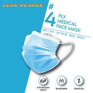 Zero Degree 50pcs Medical Mask Face Mask 4ply Medical Face Mask Premium Grade Mask Disposable Mask F