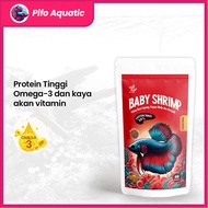 Betta Fish Food Guppy Molly Fry BABY SHRIMP High Protein 100% original SHRIMP - 40gr Pifo Aquatic
