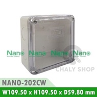 NANO Electric NANO-202CW Plastic Waterproof BOX Clear Cover Size W109.50xH109.50xD59.80 mm White (JU