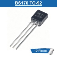 10pcs Original BS170 TO-92 60V/500mA N-Channel MOSFET Transistor New