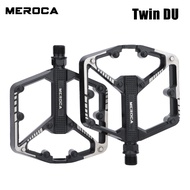 Meroca Bicycle Pedals Sealed DU Bearing Nonslip Pedal Mountain Road Bike Cycling Alloy Platform MTB Pedal