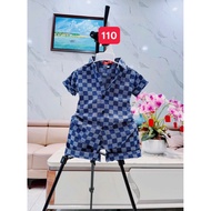 Unique checkered boys' shirt Set