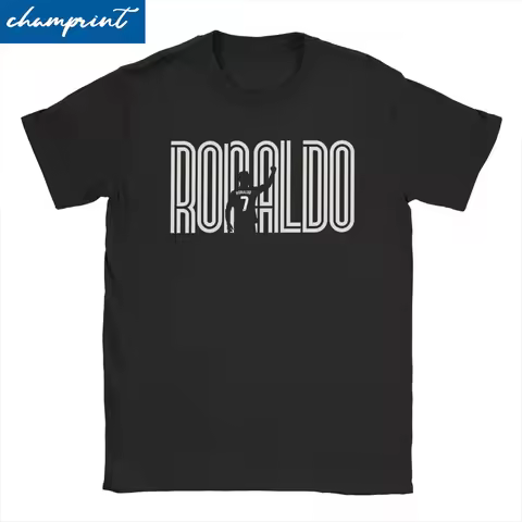 Cristiano Ronaldo CR7 Men Women's T Shirt Creative Tees Short Sleeve Crew Neck T-Shirt 100% Cotton G