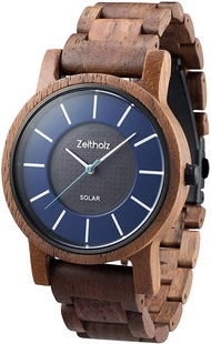 Zeitholz Wood Watches for Men, Solar Watch, Gifts, Analog Watch, Sonnenberg Collection 40mm, 100% Na