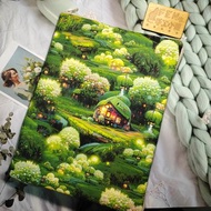 風景系列-高品質棉布平原小屋拉鍊書衣-書高30.7公分-拉鍊布書套