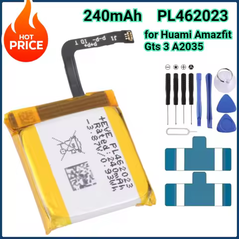240mAh PL462023 Replacement Battery for Huami Amazfit Gts 3 A2035 Smart Sports Watch Battery Bateria
