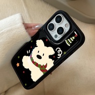 case for iphone xr 11 12 13 14 15 16 pro max plus air back cover red scarf running puppy pattern tpu