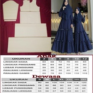 pola baju instan gamis couple ibu dan anak I busana I muslim I murah