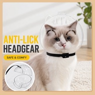 Cat Grooming Muzzle Anti Lick Headgear Breathable Transparent Helmet For Nail Trim Bath Travel