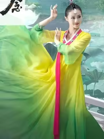 Hanbok Korean Clothing Traditional Korean Hanbok Dress Female Korean Folk Stage Dance Costume Korea 