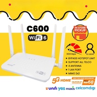 4G CPE Home Router C600 WiFi 6 Modem Unlimited WiFi Internet Support Operator UPGRADED C300 C800
