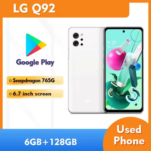 LG Q92 SmartPhone 128GB ROM Screen 6.7inch LCD 4000mAh 48MP+32MP Camera Google System 4g/5g Used Pho