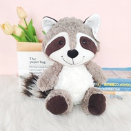 Boneka raccoon comel, boneka beruang yang lembut, boneka haiwan berukuran besar, boneka kain.