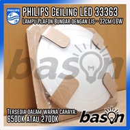 CAHAYA PHILIPS Ceiling LED 33363 Cinnabarin 16W 1100 lumens 32x32cm - Yellow Light