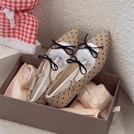 Pointed Toe Bow Ballet Flats