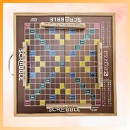 Board Games Foldable Wooden Scrabble Classic Family Word Board Game