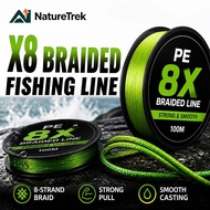 Overcast X8 Braided Fishing Line 8 Strand PE Tali Pancing 100M Ultra Smooth 10Lb 20Lb 30Lb