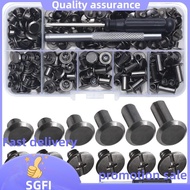Chicago Screw Leather Rivets Assorted Screw Rivets M5 Chicago Binding Screws for Decorating PU Craft