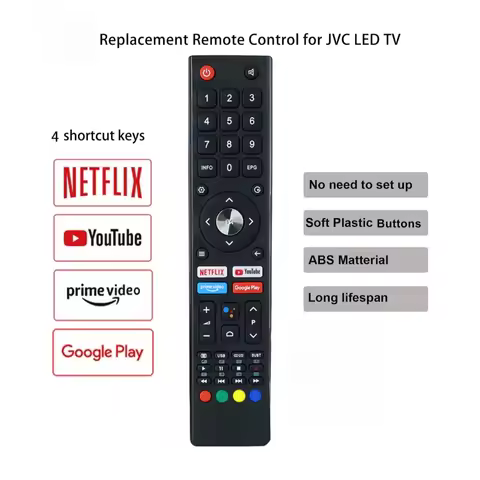 Replacement Remote Control For JVC LED LCD HD Android TV RM-C3362 RM-C3367 RM-C3407 LT-32N3115A LT-4
