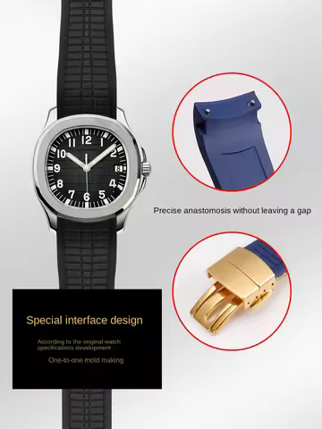 21mm Colorful Fluoro Rubber Curved End Watchband For Patek Watch Strap for Aquanaut Philippe Series 