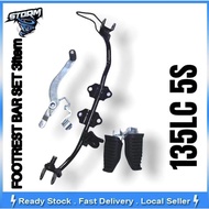 YAMAHA 55C 135LC 5S 135LC5S FOOTREST BAR SET WITH GEAR LEVER + FOOTREST BESI BIJAK KAKI DEPAN
