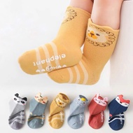 Set of 5 Pairs of Baby Socks/Socks with Ears Animal Pattern Anti-Slip Lovely Soft Cotton SS23