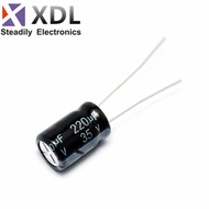 50PCS Electrolytic Capacitor 35V 220UF Size 8*12MM 35 V / 220 UF Aluminum Electrolytic Capacitors