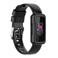 สายซิลิโคนสำหรับ Fitbit Luxe/inspire 2/3 /Hr อะไหล่สายรัดข้อมือคริสตัลใสสมาร์ทวอท์ชพร้อมฝาครอบ Ace 2 3