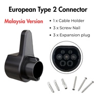 EV Charger Holder Type 2 Wall Mounted EV Charging Cable Holder Gun Head Organizer Universal