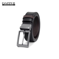 DAPPER เข็มขัดหนัง Black & Brown Reversible Belt สีดำ/น้ำตาล ใส่ได้ 2 ด้าน