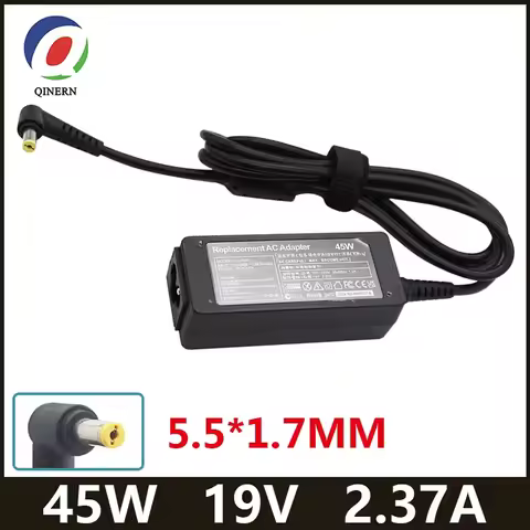 19V 2.37A 45W 5.5*1.7MM Laptop Adapter Charger For Acer Aspire 3 A314-31 A515-51-3509 E5-573-516D Se