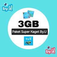 Kartu Perdana Telkomsel By.U 3GB 30Hari || SP Super Kaget By.U Telkomsel 3GB 30Hari || Segel 1 biji