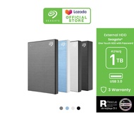 SEAGATE EXTERNAL HDD One Touch HDD with Password / 1TB / 2.5" (ฮาร์ดดิสก์พกพา) *ฟรีบริการกู้ข้อมูล