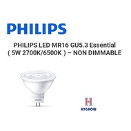 PHILIPS LED MR16 GU5.3 Essential ( 5W 2700K/6500K ) – NON DIMMABLE