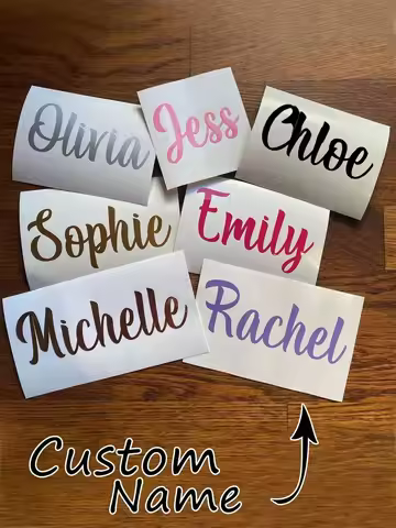 1-3pc Personalized Custom Name Tag Stickers, Vinyl Decal Stickers,Name Stickers,Customizable Hologra
