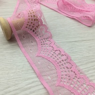 A028 Pink Stretchless Lace/Width 4cm