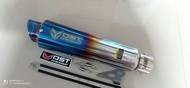 Knalpot racing original DST racing M1 long blue fire inlet 50mm silincer only knalpot racing univers