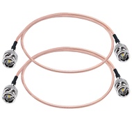 TUOLNK RG179 HD SDI BNC Jumper Coax Cable, 2PCS BNC Male to BNC Male Extension Cable 20inch (50cm) 7