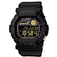 CASIO GD-350-1B Men's Digital Watch G-SHOCK Vibration Alert Resin Strap Black Gold *Original