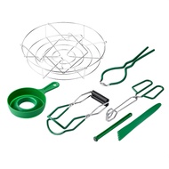 7PCs Professional Canning Kit Canning Funnel Jar Lifter Jar Wrench Kitchen Tongs Bubble Popper Lid L