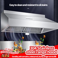 🔥Ready Stock🔥304 Stainless steel hood range hood/Exhaust Hood Commercial Stainless steel range hood 