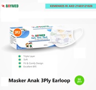 Masker Anak Earloop 3ply BAYMED Box 50pcs