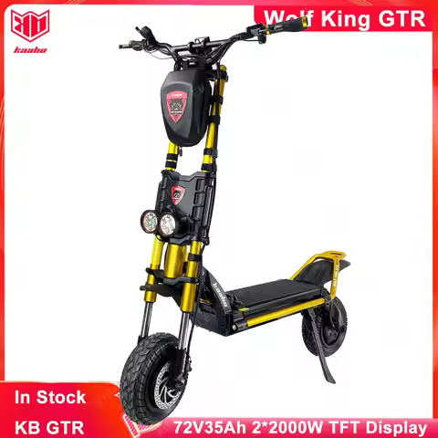 Original Kaabo Wolf King GTR 72V 35Ah 2000W*2 Dual Motor Hydraulic Brake TFT Display 12inch KB Wolf 