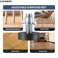 LAKAMAK 8PCS 1/4In Thread Levelers, Table Feet Screw on Adjustable Furniture Leveling Feet, Furnitur