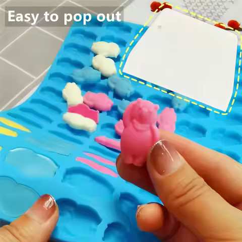 Gummy Bear Silicone Molds with Scraper - Perfect for Making Gummy Bears, Chocolates, Candies and Ice