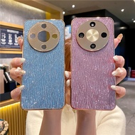 Casing For Honor X9d HonorX9d 5G Water ripple Luxury Electroplated Gold Girl Phone Case Shockproof P